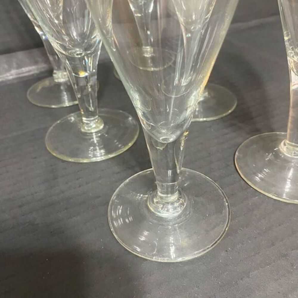 - Set of six silver trimmed 12 oz goblets - Picture 2 of 6